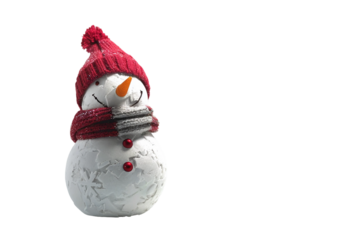 Delightful snowman illustrations: a charming idea for your Christmas card this season isolated on transparent background
