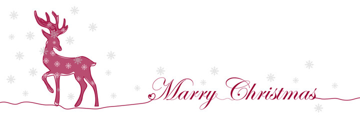 vector silhouette christmas and new year symbol, Deer. lettering Marry Christmas 