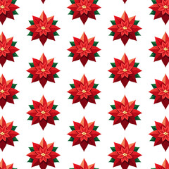 seamless pattern with red flowers
