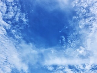 Fototapeta premium Landscape of white clouds on blue sky