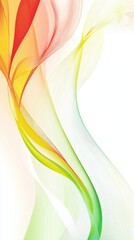 Flowing waves of vibrant colors blend harmoniously in abstract design