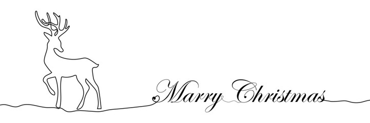 vector silhouette christmas and new year symbol, Deer. lettering Marry Christmas