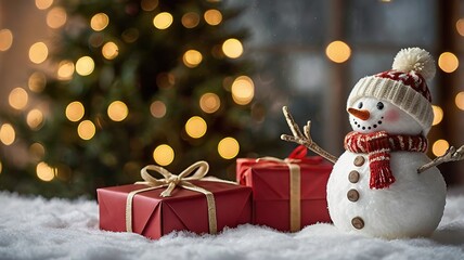 Obraz premium Snowman dolls for Christmas and New Year's Day.