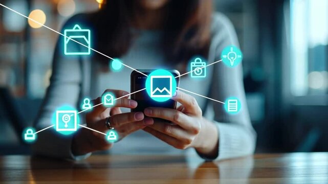 phone tecnology elements overlay background