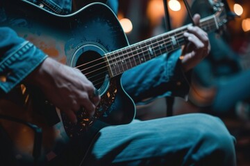 Obraz premium Music entertainment musician guitar adult.
