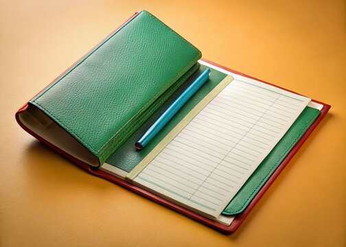 Checkbook on a Soft Surface with Ample Copy Space for Financial Planning and Budgeting Visuals