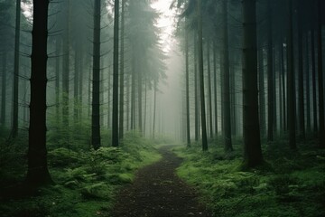 Obraz premium Landscape forest woodland outdoors.