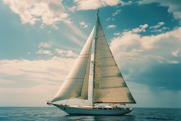 Fototapeta premium Sailboat vehicle sports yacht.