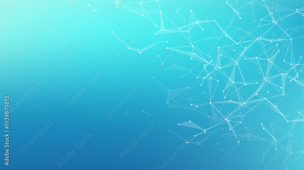 Poster Global network connection banner design template. Header social network communication in the global business concept. Big data visualization. Internet technology