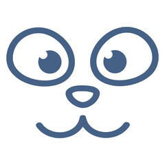 Adorable Cool Cat Looks Happy Sweet Little Smile Face Kitten Pet Design Funny Cool Cartoon Cute Cats Lovers Comic Fun Love Kittens Adorable Feline Like Playful Kitties Fur Baby Illustration Paw Owners