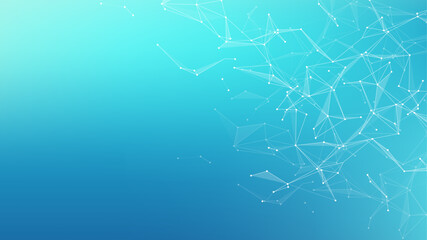 Global network connection banner design template. Header social network communication in the global business concept. Big data visualization. Internet technology