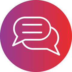 Fototapeta premium Chat Bubble vector icon style