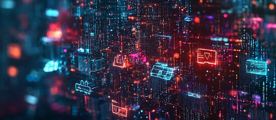 Detailed depiction of key cyber security practices in a digital environment.