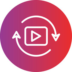 Stream Sync vector icon style