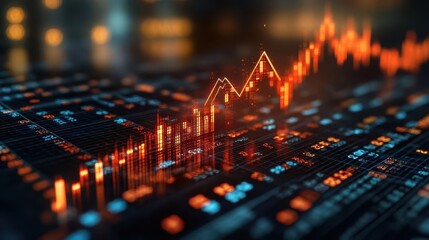 Obraz premium a striking visual representation of rising living costs symbolized by an upward arrow amidst inflationrelated financial graphs portraying the economic crisis clearly and effectively