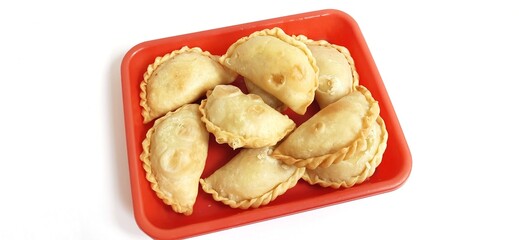 Jalangkote or pastel cake  is Indonesian traditional snack food filled with egg, carrot, potato, rice noodles. Famous culinary from Makassar, South Sulawesi. Ready to eat