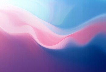Fototapeta premium An abstract background featuring a smooth blend of pastel pink, purple, and blue hues. The colors transition seamlessly, creating a soft and dreamy effect.