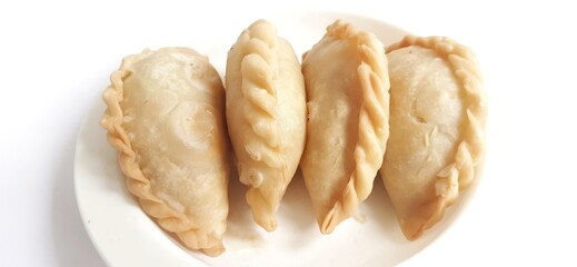 Jalangkote or pastel cake  is Indonesian traditional snack food filled with egg, carrot, potato, rice noodles. Famous culinary from Makassar, South Sulawesi. Ready to eat