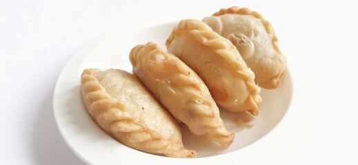 Jalangkote or pastel cake  is Indonesian traditional snack food filled with egg, carrot, potato, rice noodles. Famous culinary from Makassar, South Sulawesi. Ready to eat