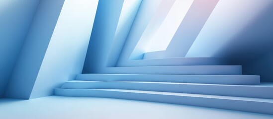 Fototapeta premium Creative Architectural Design Featuring Blue Steps