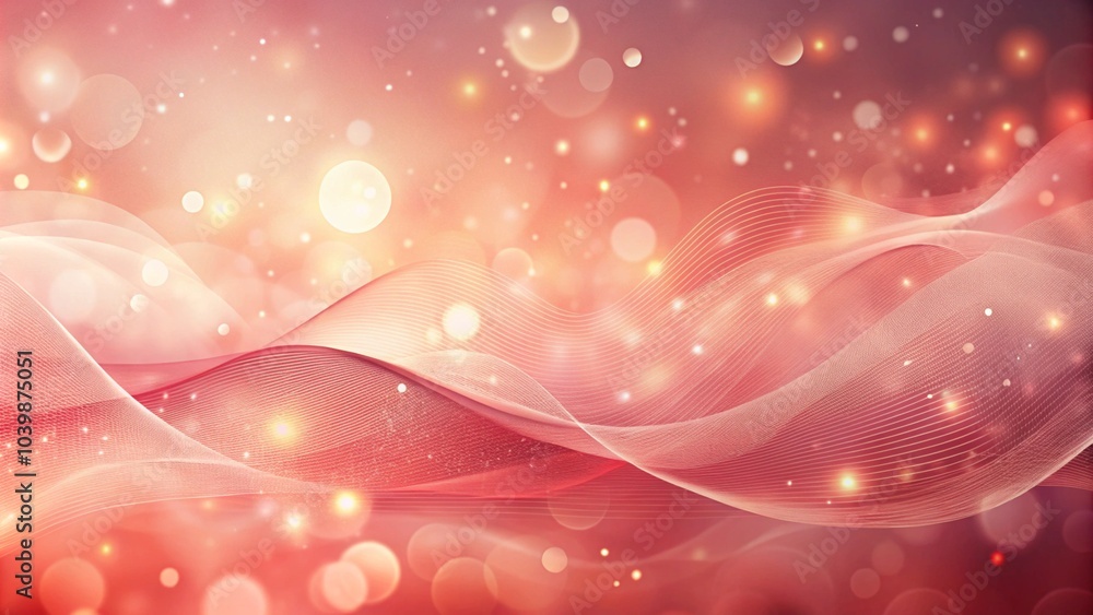 Poster white blur geometric light on a red background with line network data. pink abstract background. abs