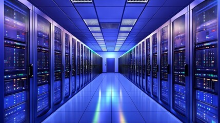 A cutting-edge quantum computing data center with quantum processors and cloud computing integration, Computational style, photo of