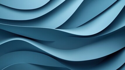 Blue Waves Add Texture to Wall