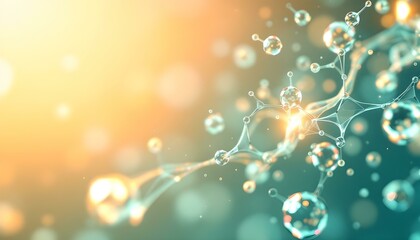 White and light blue medical abstract gradient background with molecules. web banner. Medical background in white and light blue gradient with molecular design.Science, technology and medical concept.