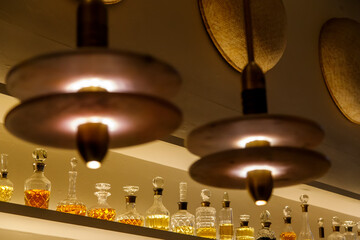 chandelier in the restaurant
