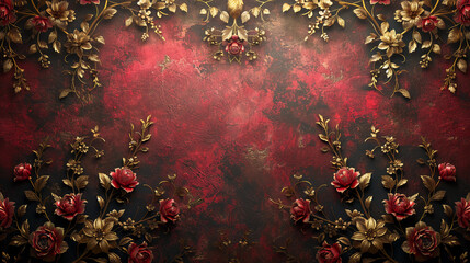 Fototapeta premium red christmas tree
