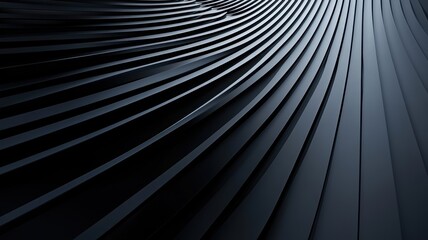 Naklejka premium Curved Black Lines Flowing in an Abstract Design