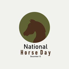 vector graphic of National Horse Day good for national National Horse Day celebration. flat design. flyer design.flat illustration.
