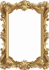 "Elegant Gold Frame for Pictures, Artwork, and Wall Mirrors. Decorative Vintage Border for Photographs, Designs, and Mirrors.  Ornamental Frame for Image, Pictures, Mirror and Artwork.