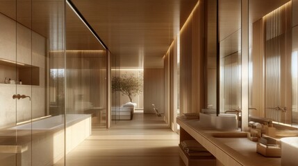 Modern Minimalist Bathroom Interior Design Concept