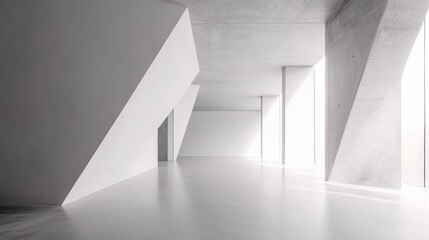 Fototapeta premium Modern Minimalist Interior Design with Abstract Shapes