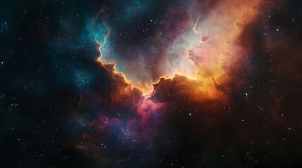 Fototapeta premium Cosmic Nebula: A Tapestry of Stars and Gas
