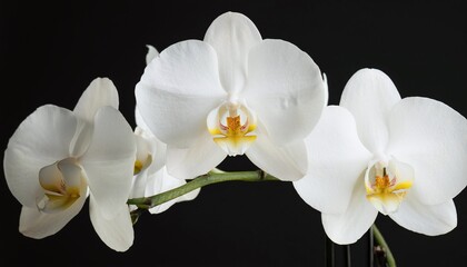 Obraz premium Elegant White Orchids in Dark Dramatic Lighting
