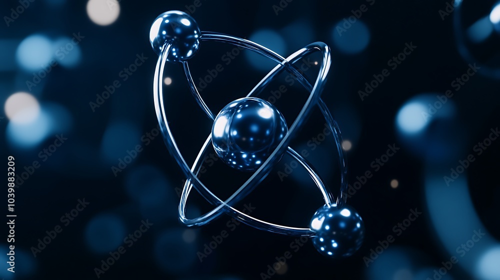Poster abstract atomic structure representation
