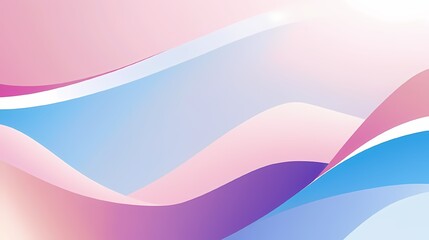 Abstract Background with Curving Shapes in Pink, Blue, and Purple