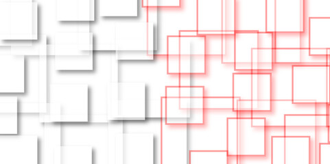 Abstract white background with diamond and triangle shapes layered in modern abstract pattern design. White, red square vector background for cards, flyer, poster, banner,