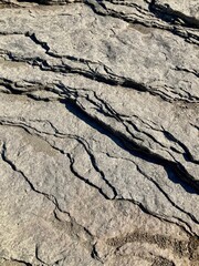 close up of river bedrock