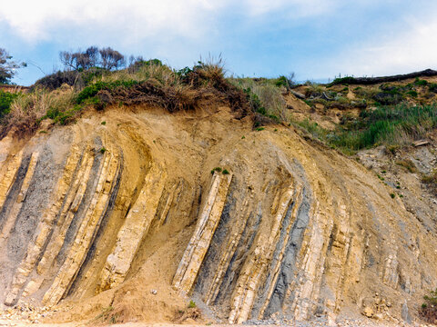 falaise de flysch &agrave; Bidard