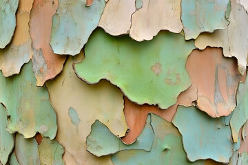 Obraz premium Rustic tree bark texture closeup in natural light highlighting intricate patterns of cracked and layered bark surfaces for organic design elements, backgrounds, and nature-inspired visuals