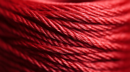 Fototapeta premium Close up a texture of red twisted thread