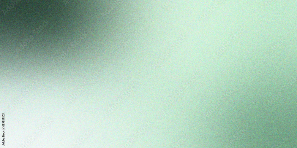 Fototapete green background grainy gradient smooth retro noise texture. glowing light and dark backdrop noise t