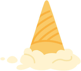 Upside Down Vanilla Ice Cream Icon
