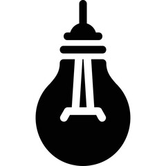 Simple vector icon light bulb
