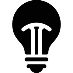 Simple vector icon light bulb