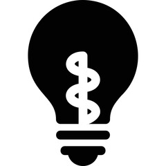 Simple vector icon light bulb