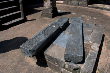 pandua, maldah, west bengal, india - september 20, 2024 : ancient decorations of hundu islamic...